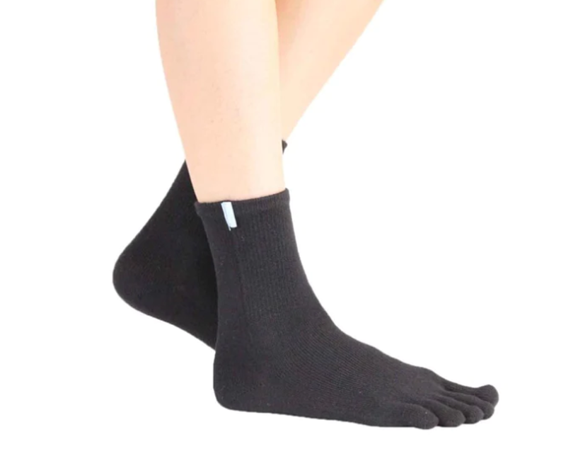 Toe Toe Unisex Sport Socks Cool Max in Black Size 3-5.5UK-1
